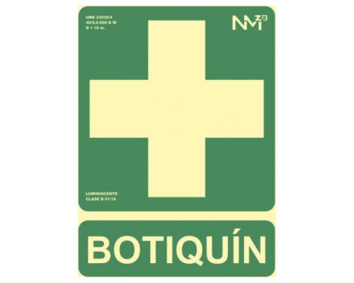 SEÑAL "BOTIQUÍN" 224X300 PVC VERDE ARCHIVO 2000 6170-05H VE (Espera 4 dias)